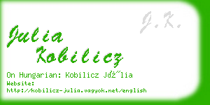 julia kobilicz business card